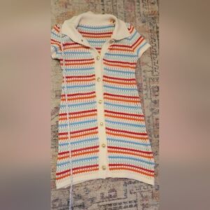 Crochet Button Up Dress